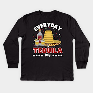 Everyday is Tequila day Kids Long Sleeve T-Shirt